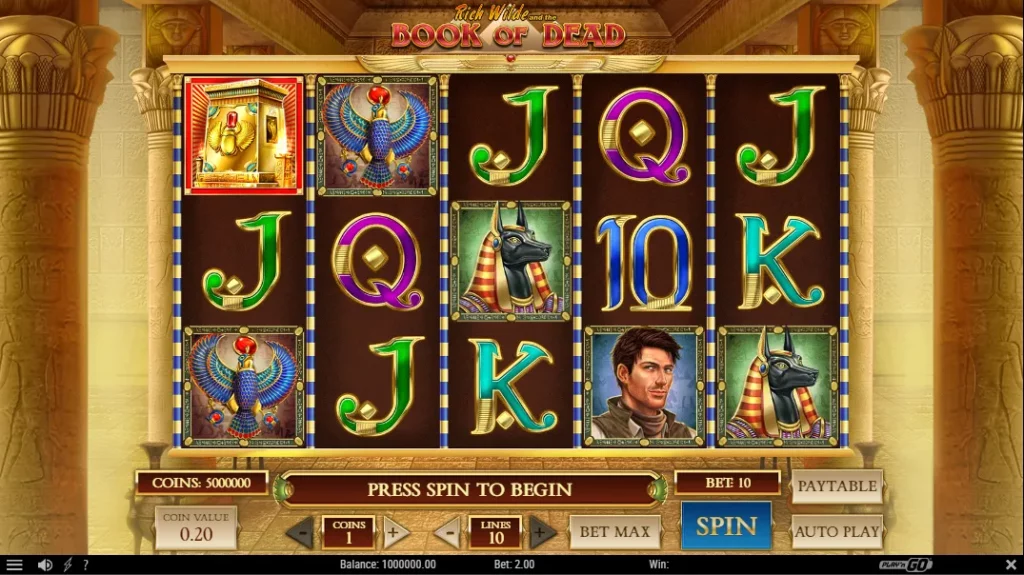 Book of Dead slot game at 1xBet Malaysia