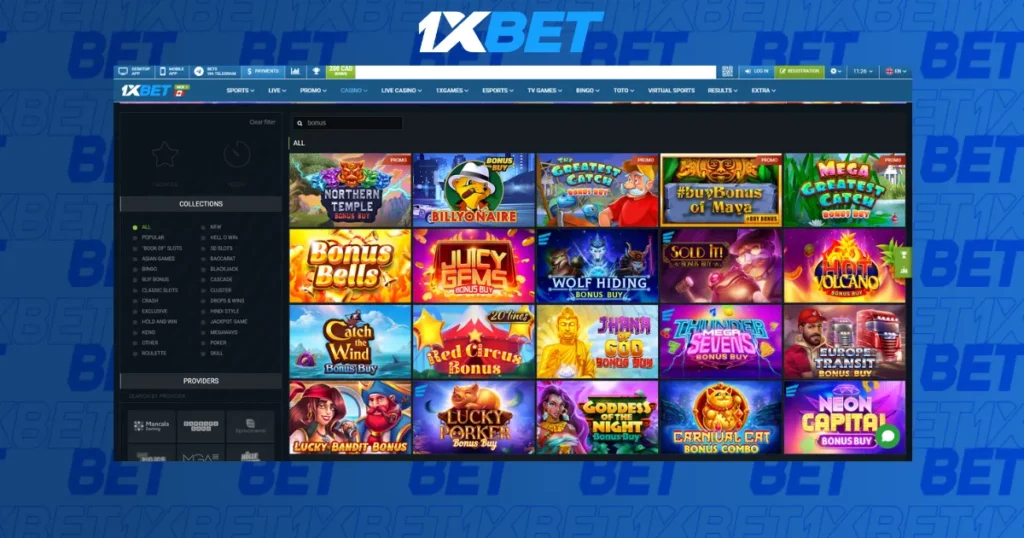 Online Casino features at 1xBet Malaysia