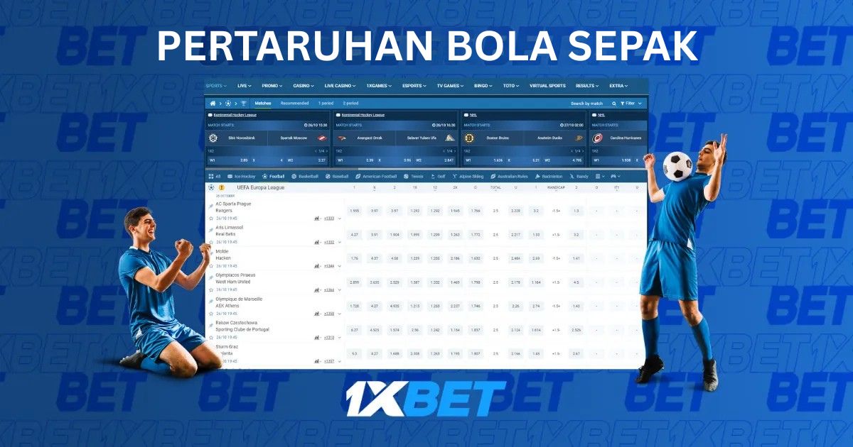 Pertaruhan Bola Sepak 1XBet di Malaysia